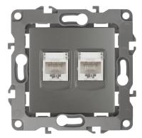 Розетка информационная 2XRJ45 ЭРА 12 12-3108-12 Б0019354 Розетка информационная 2XRJ45 ЭРА 12 12-3108-12 Б0019354
