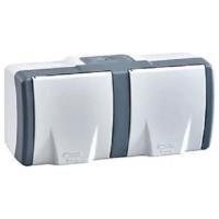 Розетка двойная Mono Electric Octans IP54 бело-серый 154-020006-121 Розетка двойная Mono Electric Octans IP54 бело-серый 154-020006-121