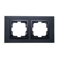 Рамка 2-постовая Mono Electric Style Aluminium дымчатый графит 107-820000-161