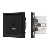 Механизм USB розетки SCT-TENDO-MUAC-SFPL-BK (5V, 3A, QC3) Arlight 054536