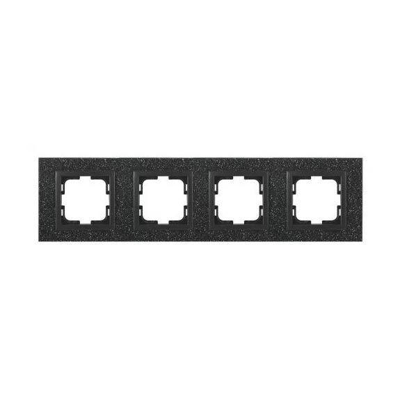 Рамка 4-постовая Mono Electric Style Granit чёрный гранит 107-610000-163