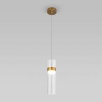 Подвесной светодиодный светильник Eurosvet Lumen 50244/1 Led латунь/прозрачный