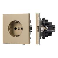 Механизм электрической розетки SCT-TENDO-MEU1-SFPL-GD (230V, 16A) Arlight 054639