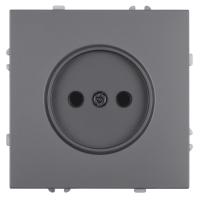 Розетка 1-местная с защитной шторкой (механизм), STEKKER, б/з, 250В, 16А, серия Эмили, RST16-5109-10, платиново-серый, soft touch 49954