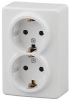 Розетка ЭРА Эксперт 2х2P E Schuko со шторками 16A 250V 11-2206-01 Б0020694 Розетка ЭРА Эксперт 2х2P E Schuko со шторками 16A 250V 11-2206-01 Б0020694