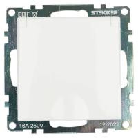 Розетка 2P+PE Stekker Катрин со шторками крышкой белый GLS16-7112-01 39302