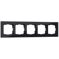Рамка Werkel Favorit на 5 постов черный W0051108 4690389160110