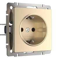 Розетка с заземлением и шторками Werkel шампань W1171111 4690389157387