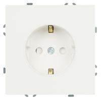 Розетка 1-местная с з/ш, с/з (механизм), СЗК, Stekker, 250В, 16А Эмили, RST16-5110-01ZK, белый фарор, soft touch 50235