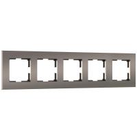 Рамка Werkel Slab на 5 постов бронза/софт W0052963 4690389207945