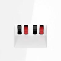 Розетка акустическая встраиваемая Voltum S70 4-местная, (белый глянцевый) VLS060301