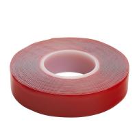 Скотч акриловый двусторонний Stekker INTP5-0818-5 0,8*18 мм,длина 5м, прозрачный, красная подложка 39146