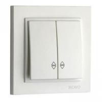 Выключатель Mono Electric Despina двухклавишный проходной жемчуг 102-252523-111 Выключатель Mono Electric Despina двухклавишный проходной жемчуг 102-252523-111