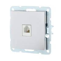 Розетка телефонная RJ-12 LK Studio LK60 серебристый металлик 865503-1 Розетка телефонная RJ-12 LK Studio LK60 серебристый металлик 865503-1