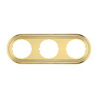 Рамка LK Studio 3-постовая круглая (золото) Vintage-Classic 889316-1