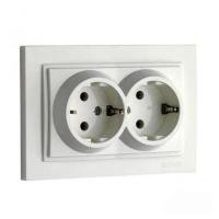 Розетка 2К+З двойная Mono Electric Despina 16A 250V винтовое подключение слоновая кость 102-010004-120 Розетка 2К+З двойная Mono Electric Despina 16A 250V винтовое подключение слоновая кость 102-010004-120