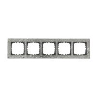 Рамка LK Studio 5-постовая из декоративного камня (серый гранит) LK60 864579-1