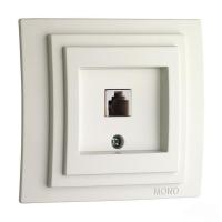 Розетка телефонная RJ11 Mono Electric Larissa 3 кат белый 103-191905-124 Розетка телефонная RJ11 Mono Electric Larissa 3 кат белый 103-191905-124