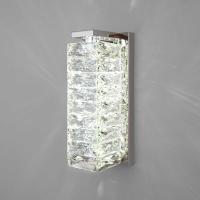 Настенный светодиодный светильник Eurosvet Blitz 40259 Led хром/ прозрачный хрусталь Strotskis