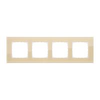 Рамка LK Studio 4-постовая, натуральное стекло (кремовый) LK80 844417-1