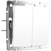 Выключатель двухклавишный с самовозвратом Werkel белый матовый W1122461 4690389192364