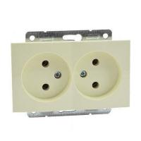 Розетка 2К двойная Mono Electric Despina/ Larissa 16A 250V винтовое подключение крем 500-001705-121 Розетка 2К двойная Mono Electric Despina/ Larissa 16A 250V винтовое подключение крем 500-001705-121