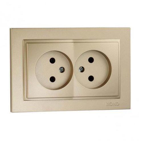 Розетка 2К двойная Mono Electric Despina 16A 250V винтовое подключение титан 102-222205-121 Розетка 2К двойная Mono Electric Despina 16A 250V винтовое подключение титан 102-222205-121