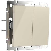 Выключатель двухклавишный с самовозвратом Werkel слоновая кость W1122403 4690389192326