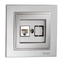 Розетка компьютерная RJ45 Mono Electric Despina 6 кат серебро 102-212105-125 Розетка компьютерная RJ45 Mono Electric Despina 6 кат серебро 102-212105-125