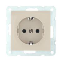 Розетка LK Studio с з/к, со шторками (бежевый) LK60 863201-1