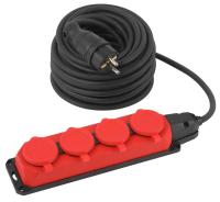 Удлинитель силовой ЭРА UK-4e-3x1,5-20m-IP44(KG) с заземлением 4 розетки каучук 20м КГ 3х1,5мм2 IP44 Б0057587