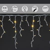 Cветодиодная гирлянда Sneha бахрома 230V теплый белый мерцающий A-510 WW/W FLASH