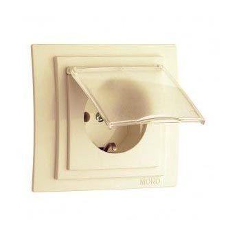 Розетка 2К+З Mono Electric Larissa 16A 250V с крышкой винтовое подключение крем 103-171721-118 Розетка 2К+З Mono Electric Larissa 16A 250V с крышкой винтовое подключение крем 103-171721-118