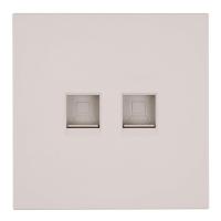 Розетка компьютерная 2-местная RJ-45 (механизм) Stekker Мия RST00-3111-08 пудровый жемчуг 50481