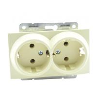 Розетка 2К+З двойная Mono Electric Despina/ Larissa 16A 250V винтовое подключение крем 500-001704-120 Розетка 2К+З двойная Mono Electric Despina/ Larissa 16A 250V винтовое подключение крем 500-001704-120