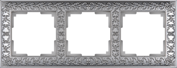 Рамка Werkel Antik на 3 поста матовый хром WL07-Frame-03 4690389145681