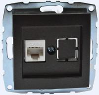 Розетка компьютерная RJ45 Mono Electric Despina/ Larissa 6 кат графит 500-002005-125 Розетка компьютерная RJ45 Mono Electric Despina/ Larissa 6 кат графит 500-002005-125