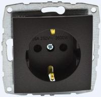 Розетка 2К+З Mono Electric Despina/ Larissa 16A 250V винтовое подключение графит 500-002021-117 Розетка 2К+З Mono Electric Despina/ Larissa 16A 250V винтовое подключение графит 500-002021-117