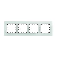 Рамка LK Studio 4-постовая из натурального светлого стекла LK60 864411-1