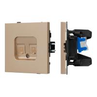 Механизм компьютерной розетки двойной SCT-TENDO-MPC2-PL-GD (RJ-45, CAT6) Arlight 054103
