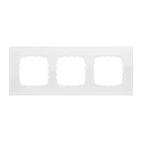 Рамка LK Studio 3-постовая, натуральное стекло (белый) LK80 844313-1