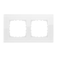 Рамка LK Studio 2-постовая, натуральное стекло (белый)LK80 844213-1