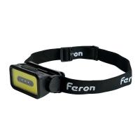 Фонарь налобный Feron TH2315 c аккумулятором 5W 2000mAh IP44 USB type-C ABS пластик 51620