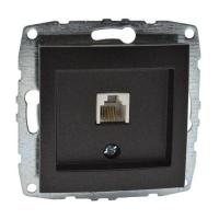 Розетка телефонная RJ11 Mono Electric Despina/ Larissa 3 кат графит 500-002025-124 Розетка телефонная RJ11 Mono Electric Despina/ Larissa 3 кат графит 500-002025-124