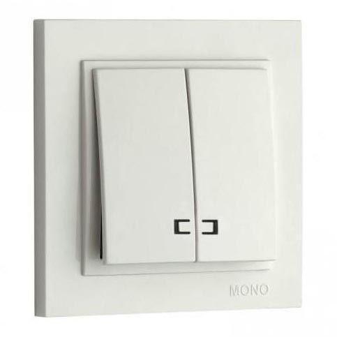 Выключатель Mono Electric Despina двухклавишный с подсветкой жемчуг 102-252525-103 Выключатель Mono Electric Despina двухклавишный с подсветкой жемчуг 102-252525-103
