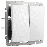 Выключатель Werkel Hammer двухклавишный проходной белый W1222001 4690389162398