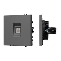 Механизм компьютерной розетки SCT-NOBE-MPC1-SFPL-GR (RJ-45, CAT6) Arlight 054307