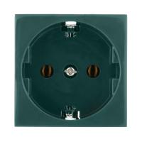 Розетка LK Studio с з/к, без шторок (зеленый) LK45 851319-1