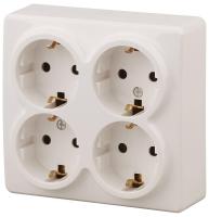 Розетка ЭРА Эксперт 4х2P E со шторками Schuko 16A 250V 11-2211-02 Б0020710 Розетка ЭРА Эксперт 4х2P E со шторками Schuko 16A 250V 11-2211-02 Б0020710