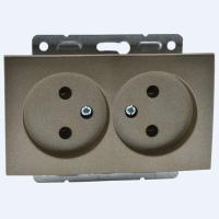 Розетка 2К двойная Mono Electric Despina/ Larissa 16A 250V винтовое подключение бронза 500-002305-121 Розетка 2К двойная Mono Electric Despina/ Larissa 16A 250V винтовое подключение бронза 500-002305-121